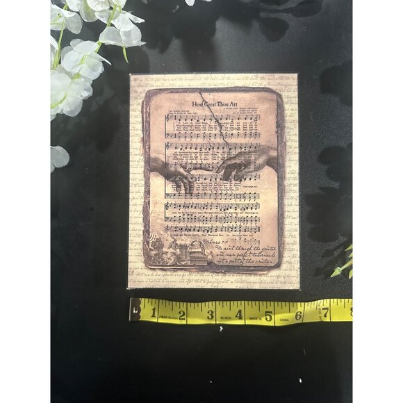 How Great Thou Art Sheet Music Wooden Decor Plaque With Stand & Wall Mount - Picture 7 of 8